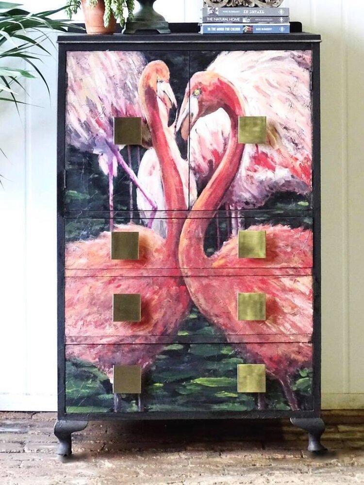 Mint by Michelle "Flamingo" - papier na dekupáž Plameniaci
