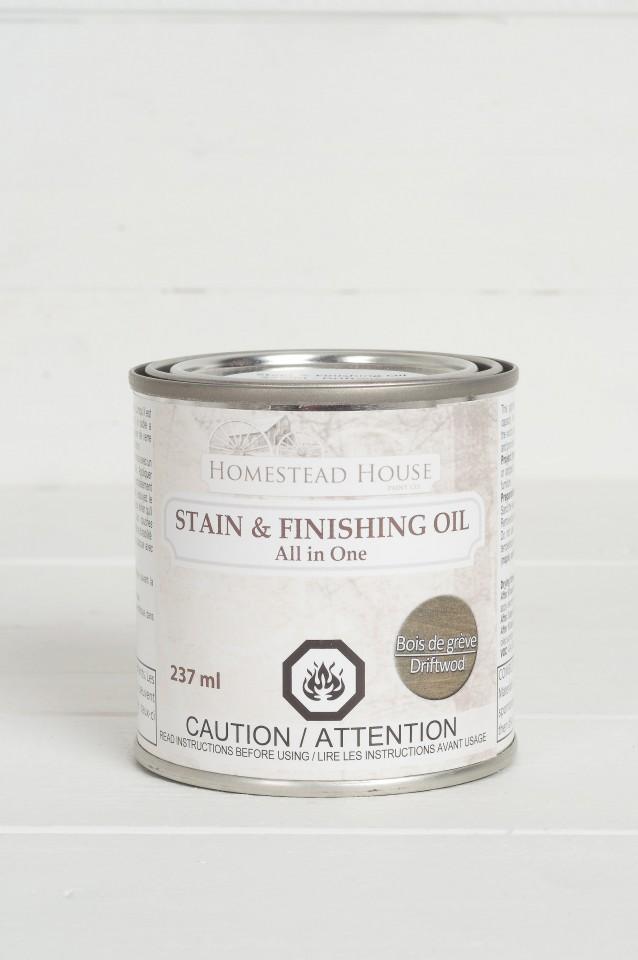 Stain & Finishing Oil (SFO) - Driftwood - Fixačný pigmentovaný olej 237ml - sivý - plavené drevo