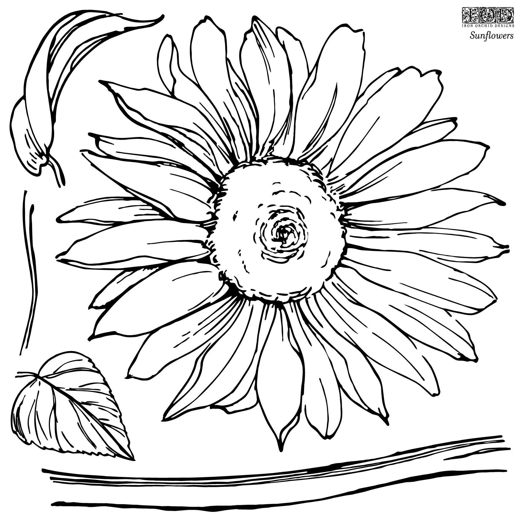 Pečiatka IOD Décor stamp Sunflowers