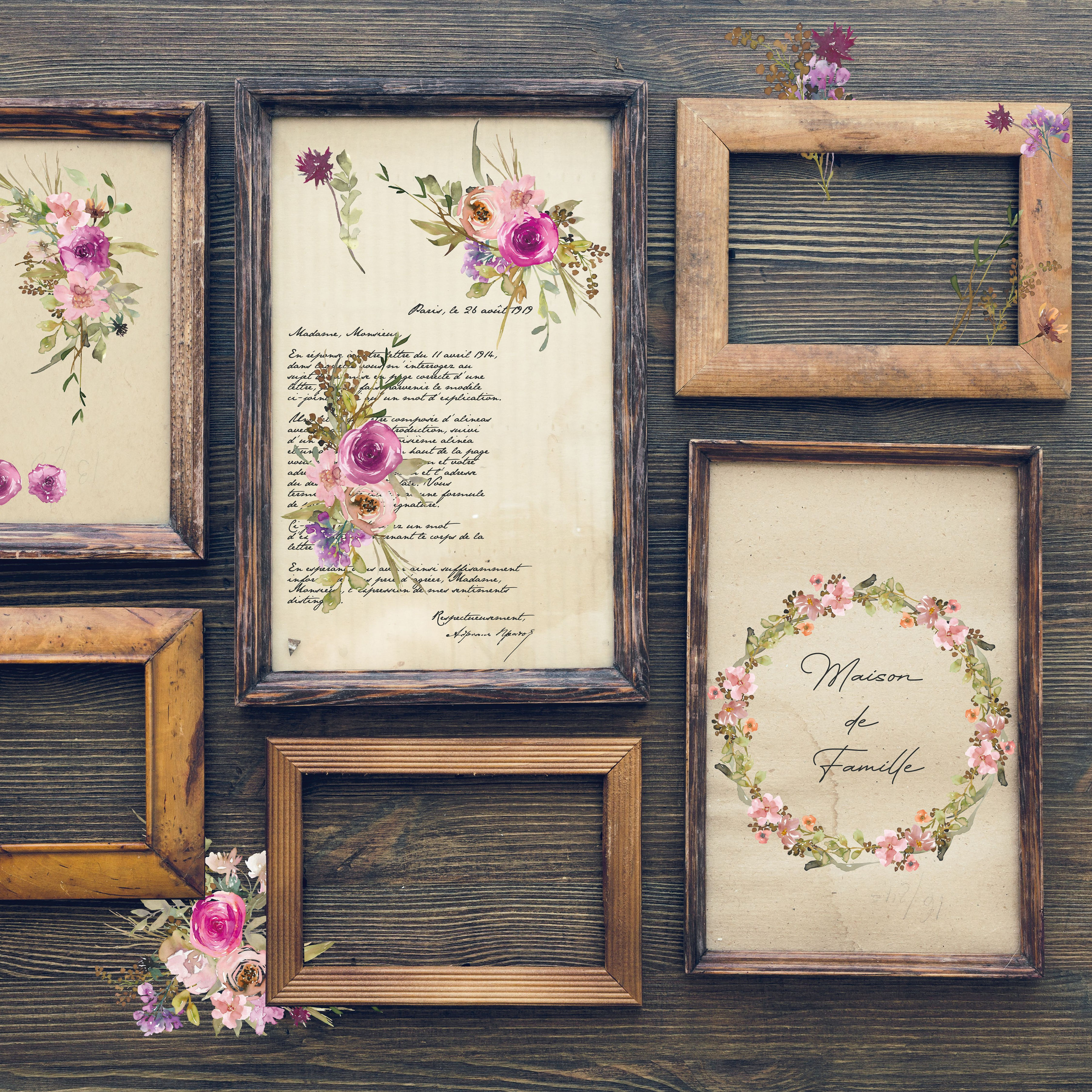 Pretláčací transfer FLEURS AQUARELLE