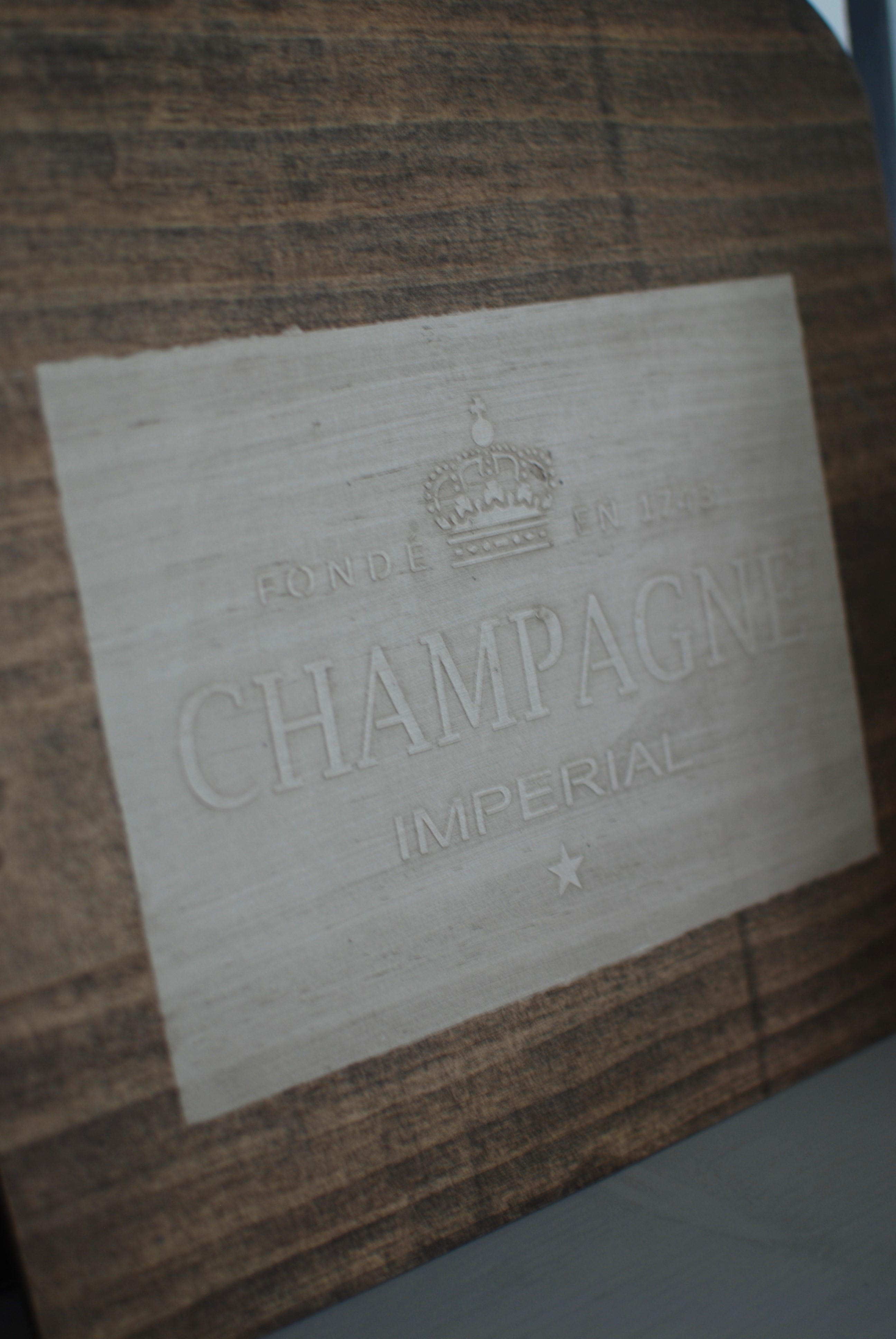 Dekoračná tabuľka/lopár Champagne