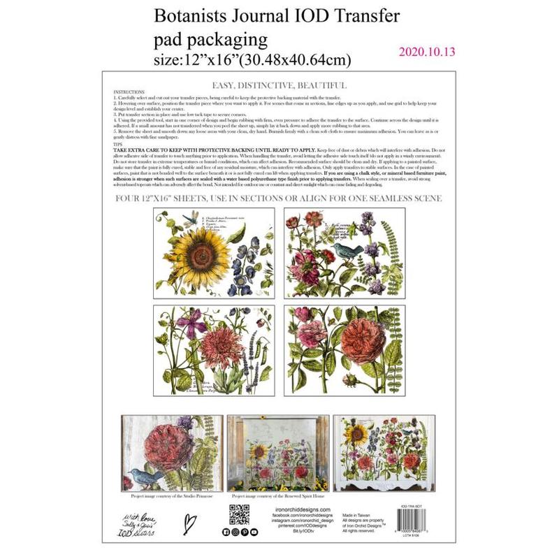IOD Décor Transfers Botanist´s Journal