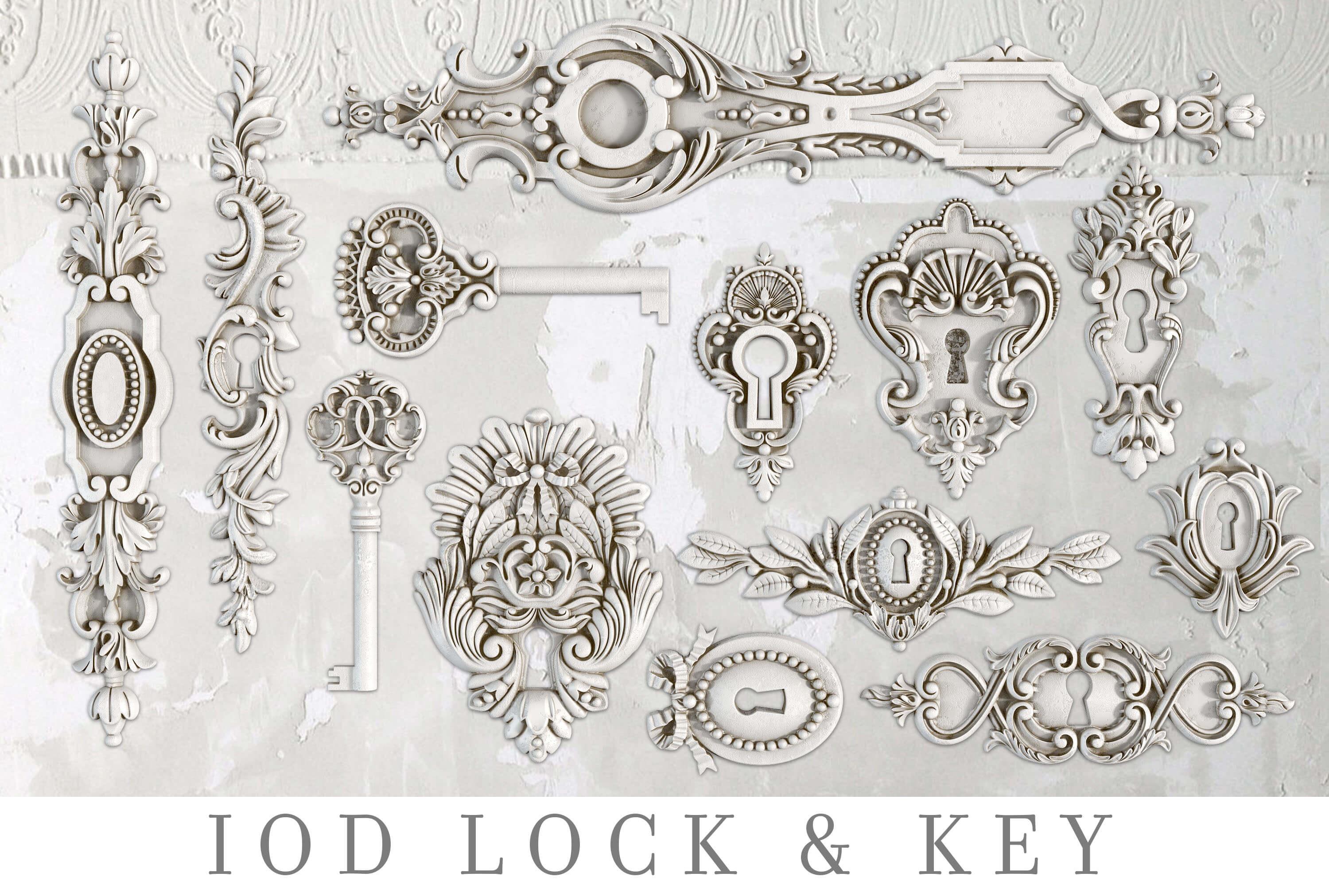 IOD Décor Mould Lock & Key - silikónová forma 