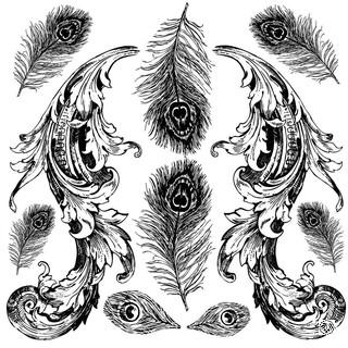 Pečiatka IOD Décor Stamp Pavo