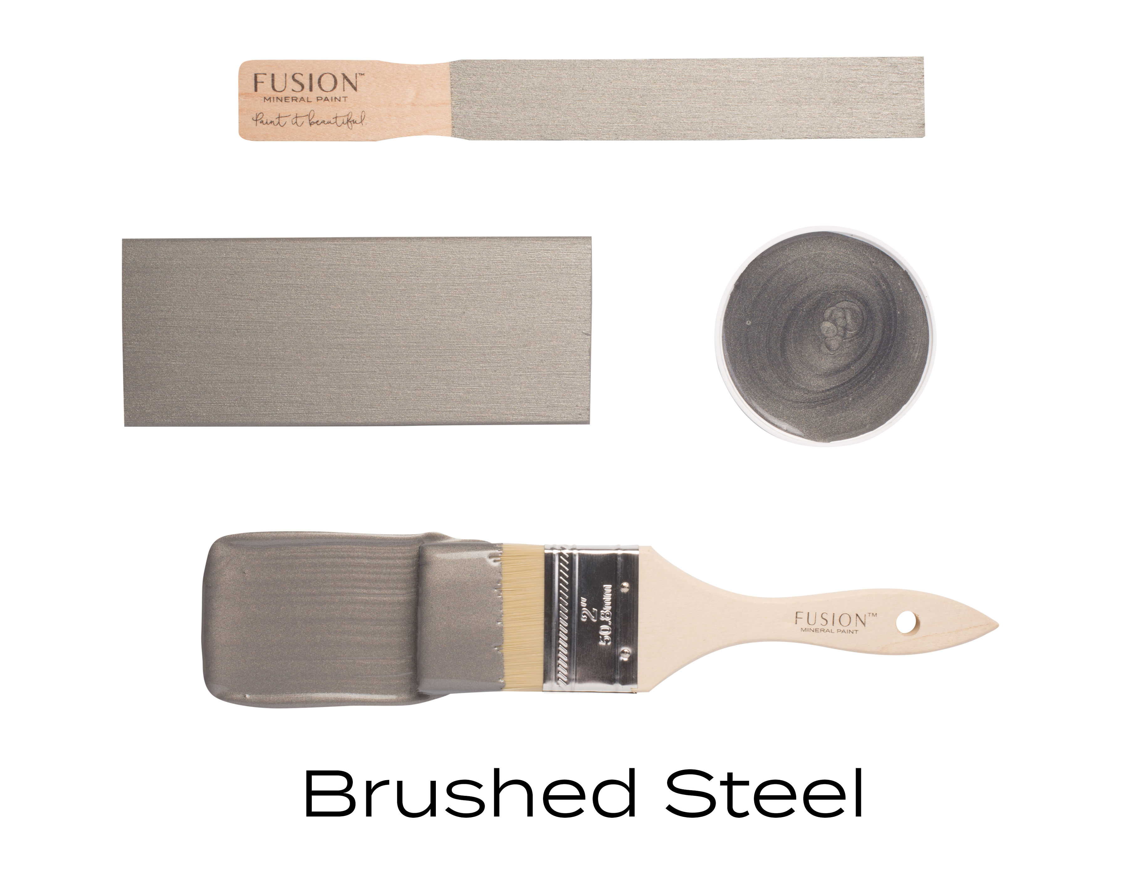 Metallic paint Brushed Steel - metalická farba Leštená oceľ