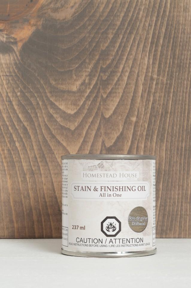Stain & Finishing Oil (SFO) - Driftwood - Fixačný pigmentovaný olej 237ml - sivý - plavené drevo