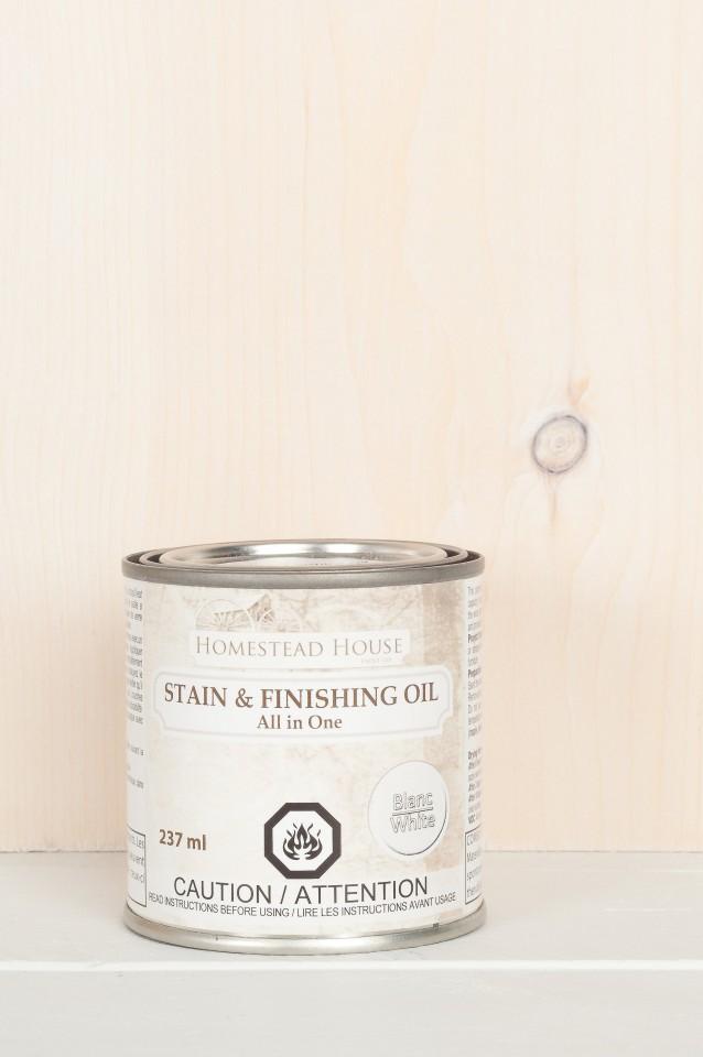 Stain & Finishing Oil (SFO) - White - Fixačný pigmentovaný olej 237ml - biely