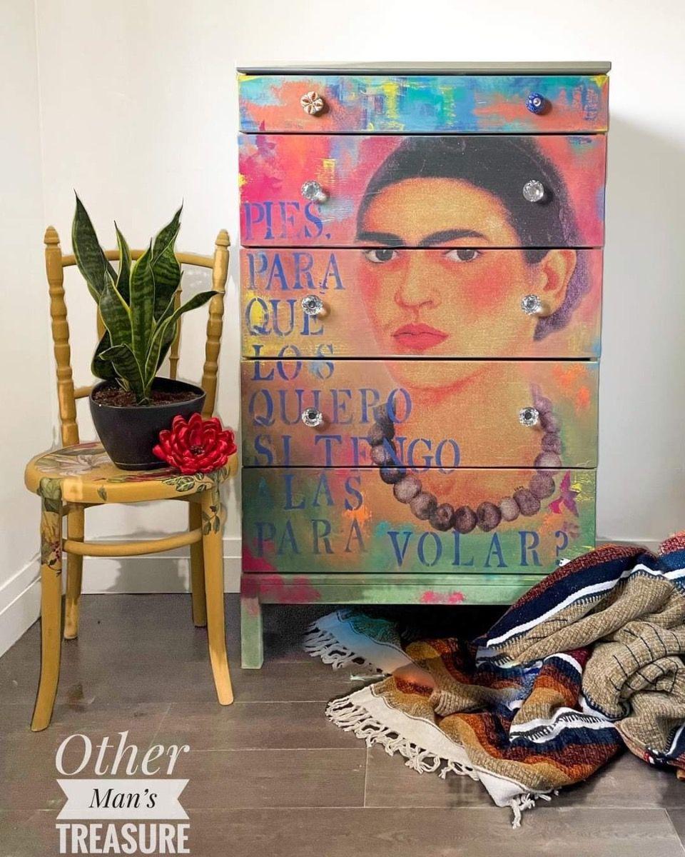 Mint by Michelle "Frida" - papier na dekupáž Frida