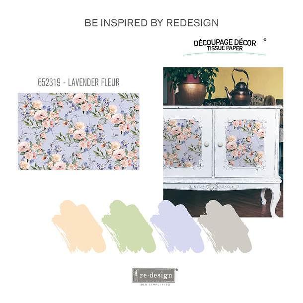 Papier na dekupáž Lavender Fleur - Levandulové kvety