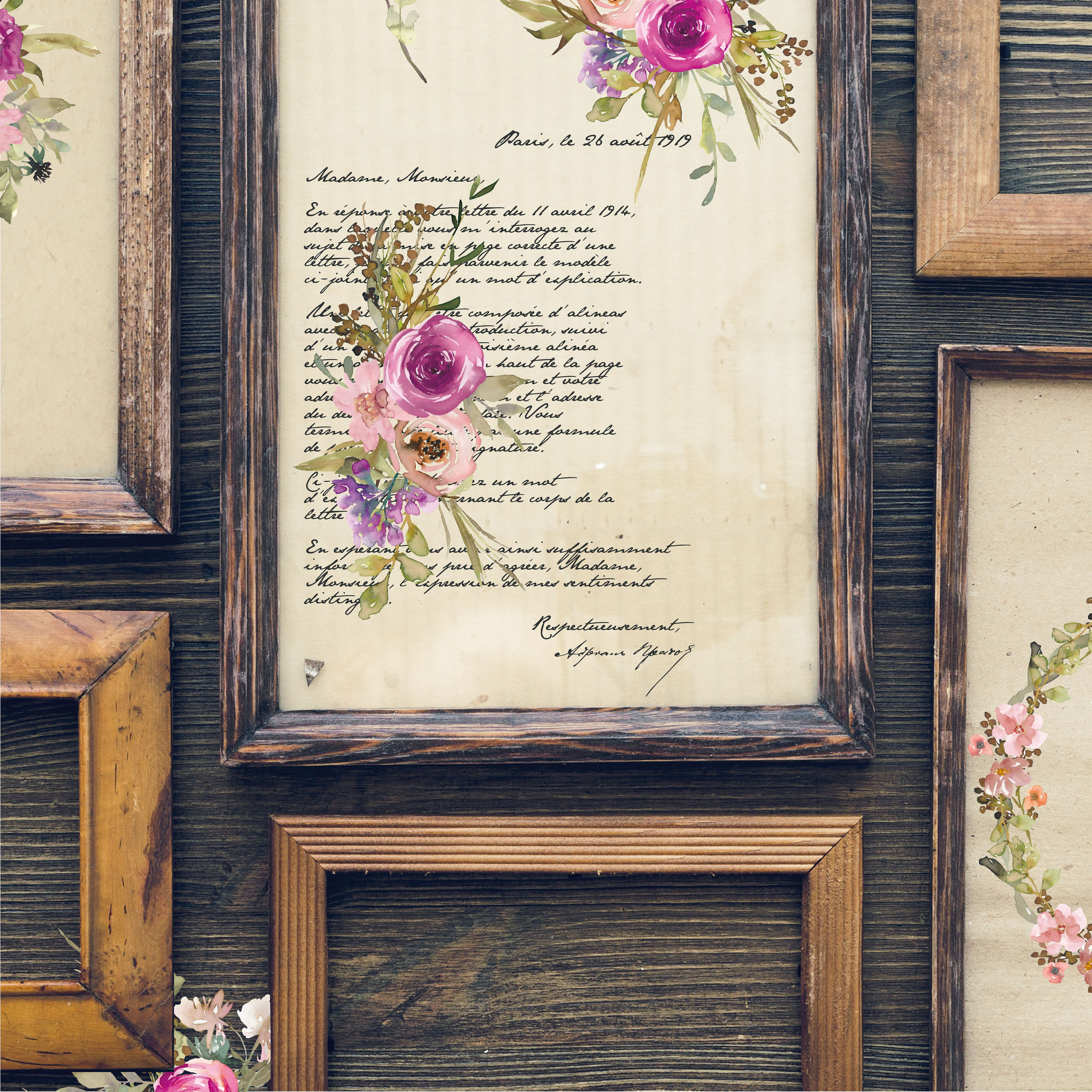 Pretláčací transfer FLEURS AQUARELLE
