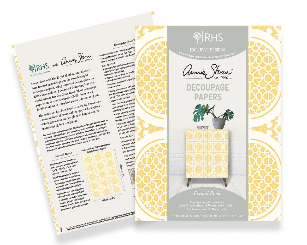 Annie Sloan papier na dekupáž Formal Rome