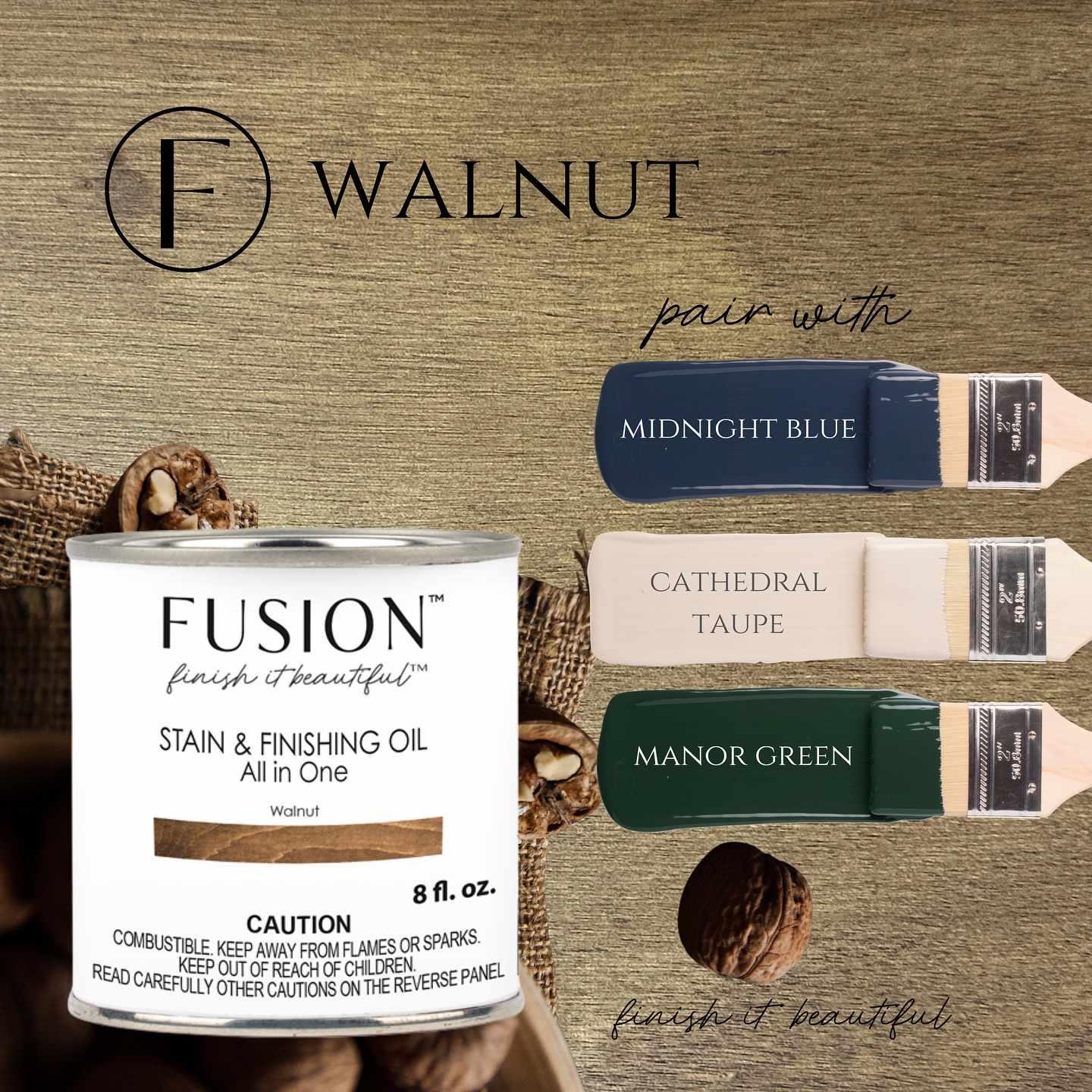 Stain & Finishing Oil (SFO) -  Walnut  - Fixačný pigmentovaný olej 237ml