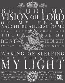 Čierna tabuľka "Be Thou My Vision"
