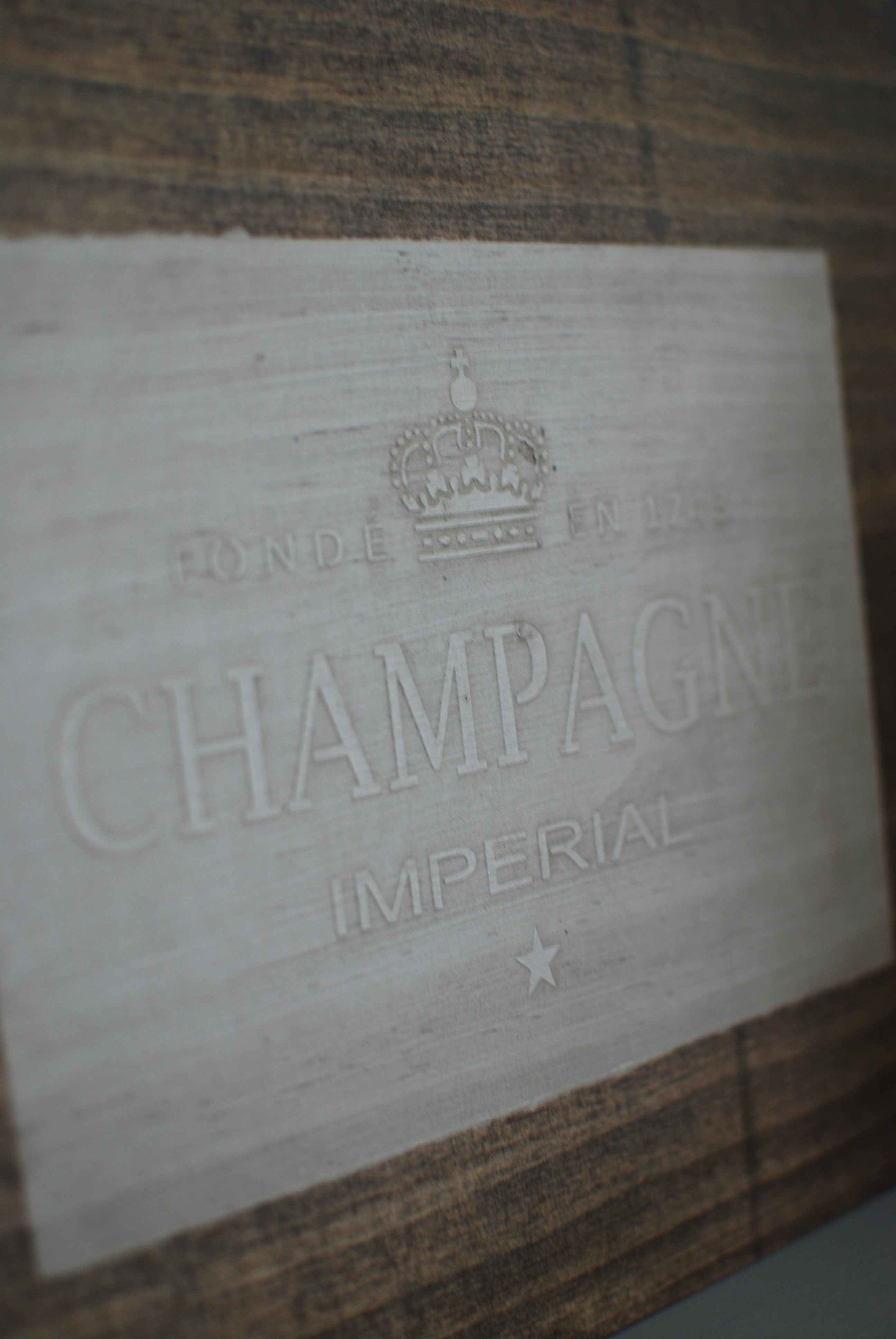 Dekoračná tabuľka/lopár Champagne