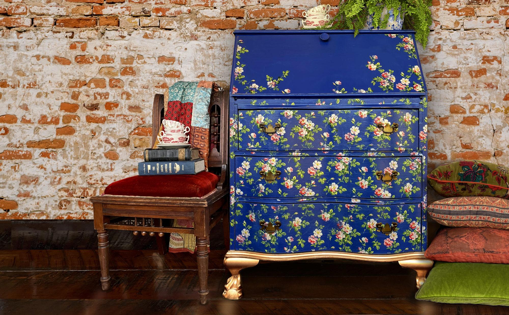IOD Paint Inlay Rose Chintz