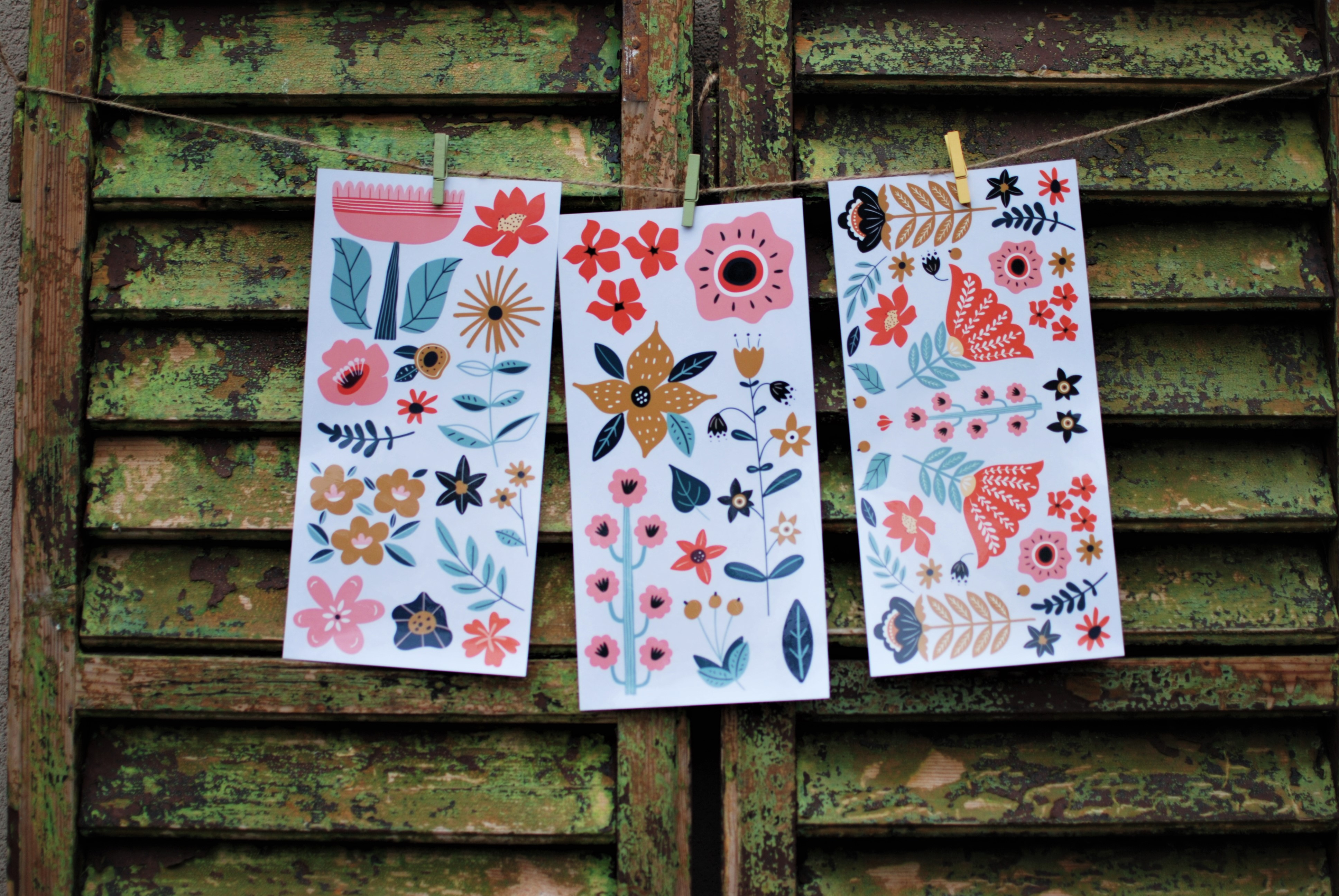 Transfer Doodle Flowers 