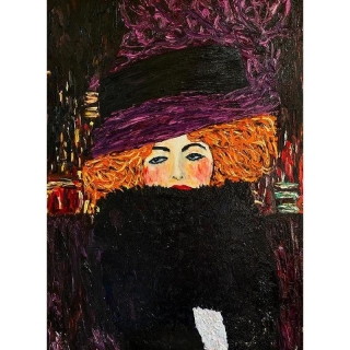 Mint by Michelle "Purple Hat" - papier na dekupáž Fialový klobúk