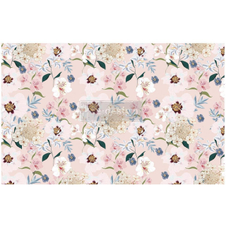 Papier na dekupáž Blush Floral - Rumencové kvety