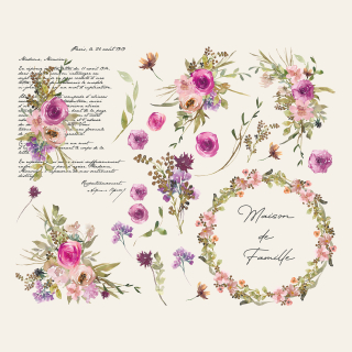 Pretláčací transfer FLEURS AQUARELLE