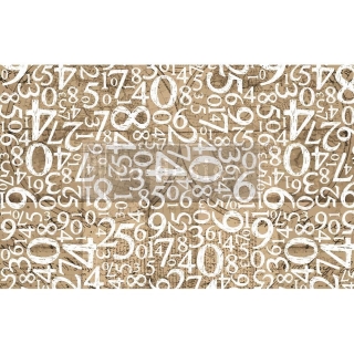 Papier na dekupáž Engraved Numbers - Vyryté čísla