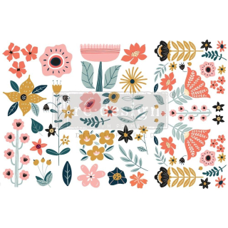 Transfer Doodle Flowers 