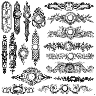 Pečiatka IOD Décor Stamp Backplates