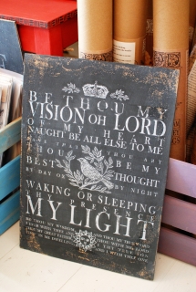 Čierna tabuľka "Be Thou My Vision"