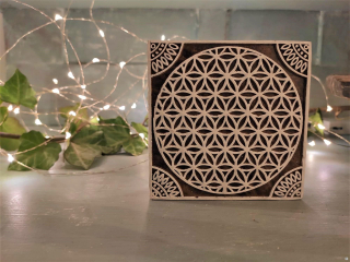 Pečiatka kachlička kruh s ornamentom