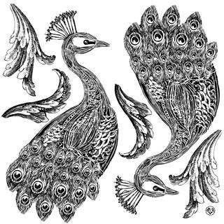 Pečiatka IOD Décor Stamp Pavo
